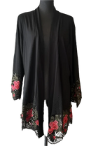 Gardy Chic Floral Stitch Open Jacket-4110