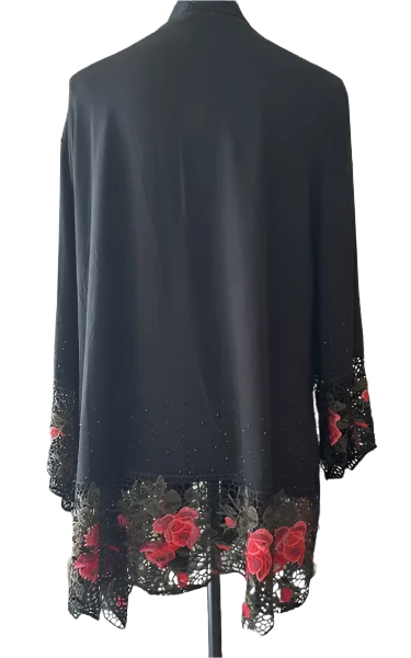 Gardy Chic Floral Stitch Open Jacket-4110