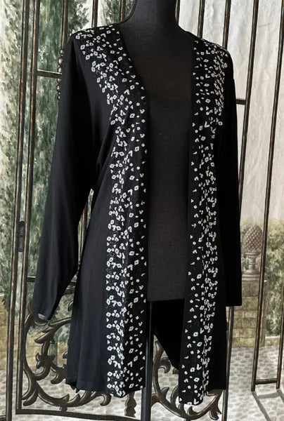 Gardy Rhinestone Geo Pattern Open Jacket-693