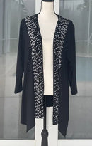 Gardy Rhinestone Geo Pattern Open Jacket-693