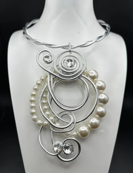 Jeff Lieb Pearls & Swarovski Necklace-c