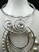 Jeff Lieb Pearls & Swarovski Necklace-c