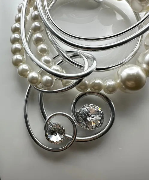 Jeff Lieb Pearls & Swarovski Necklace-c