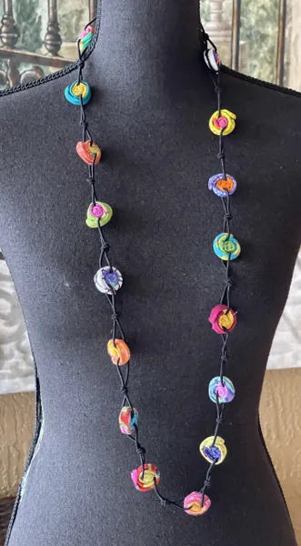 Ficklesticks Fabric Jewels Necklace-N09