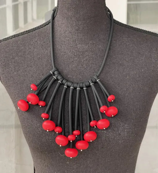 Hand Made Artist Necklace-NKL515-E9