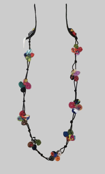Ficklestick Handmade Four Petal Multicolor Necklace-N100