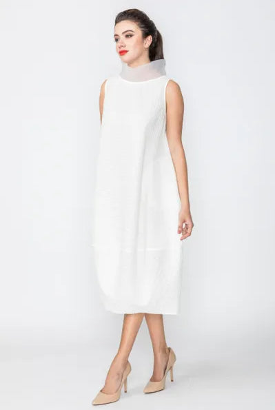 IC Collection Sheer Organza Funnel Neck Balloon Dress | Unique Apparel USA