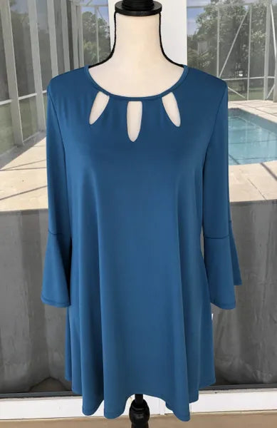 IC Collection 3 Slit Tunic with Back Zip-IC-1231T