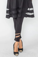 IC Collection Soft Knit Pant with Double Mesh Stripe-IC-2536P