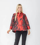IC Collection Palm Leaf Print Jacket-IC-5374J