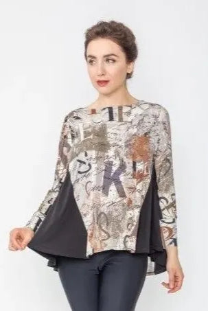 IC Collection Letter Print Top | Unique Apparel USA
