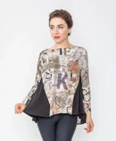 IC Collection Letter Print Top-IC-5387T