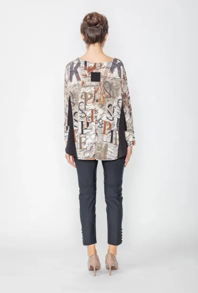 IC Collection Letter Print Top-IC-5387T