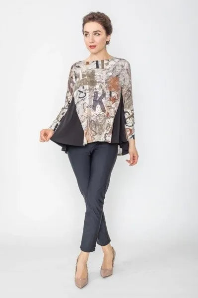 IC Collection Letter Print Top-IC-5387T