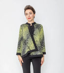 IC Collection Animal-Print Jacquard Jacket-IC-5460J