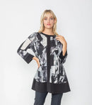 IC Collection Abstract Art Color Block Tunic-IC-5447T