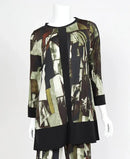 IC Collection Abstract Art Color Block Tunic-IC-5447T