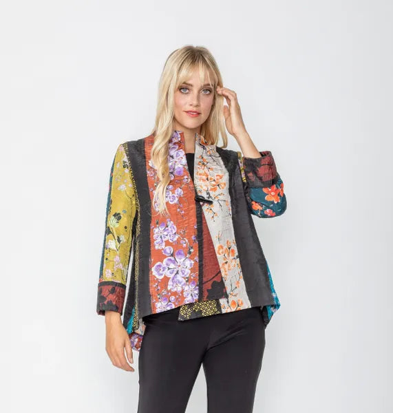IC Collection Asian Floral Jacket-IC-5450J