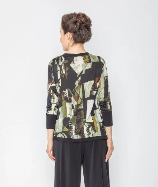 IC Collection Abstract Art Swing Tunic-IC-5448T