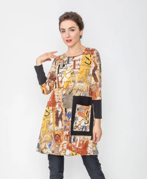IC Collection French Collection Tunic with Front Pocket-5380T