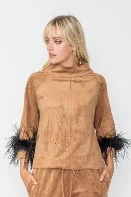 IC Collection Faux Suede Tunic | Unique Apparel USA