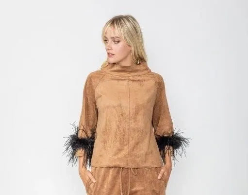 IC Collection Faux Suede Tunic-IC-5549T