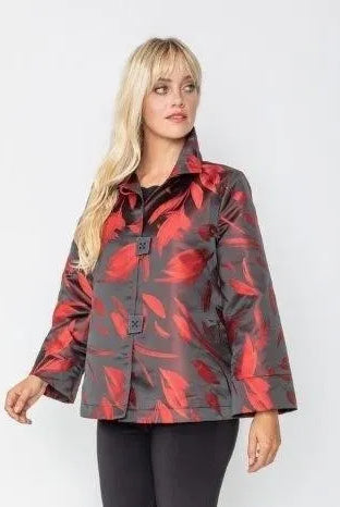 IC Collection Three Button Print Jacket | Unique Apparel USA
