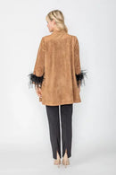 IC Collection Faux Suede Jacket-IC-5546J