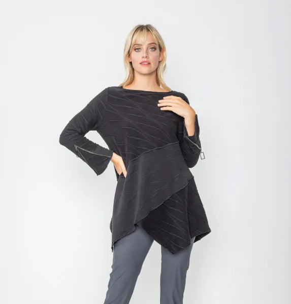 IC Collection Diagonal Textured Tunic-IC-5370T