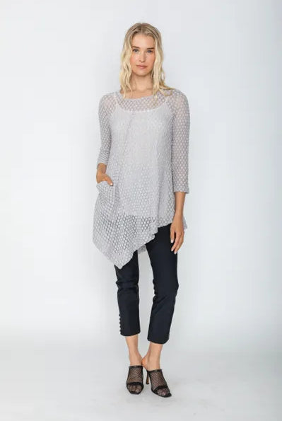 IC Collection Sheer Asymmetrical Tunic | Unique Apparel USA