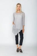 IC Collection Sheer Asymmetrical Tunic-IC-5483T