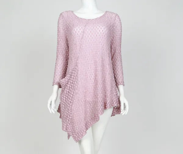 IC Collection Sheer Asymmetrical Tunic-IC-5483T