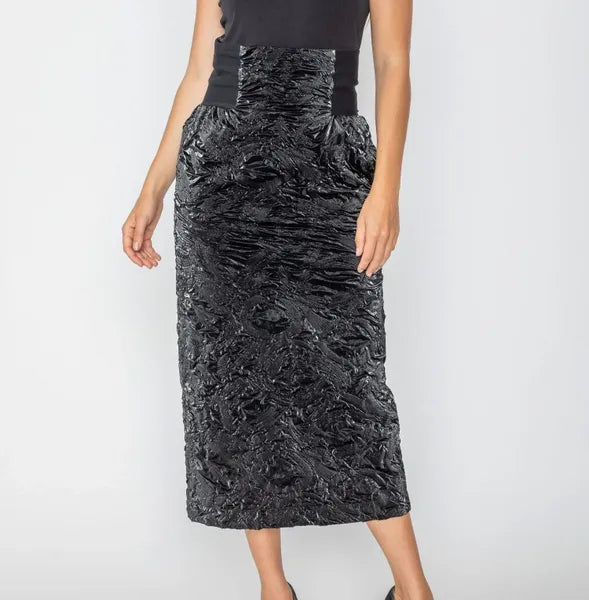 IC Collection Textured Straight Leg Skirt- IC-4448S