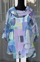 IC Collection Sheer Abstract Tunic-IC-5656T