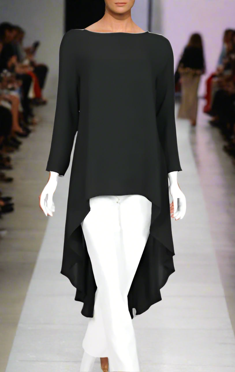 IC Collection Long Sleeve High Low Tunic-IC-5680T