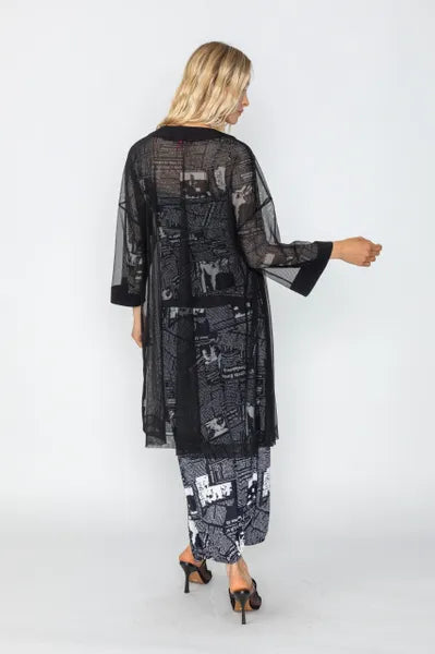IC Collection Sheer Open Front Jacket-IC-5662J