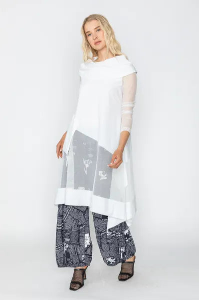 IC Collection Sheer Cowl Neck Tunic/Dress-IC-5638T-DUP