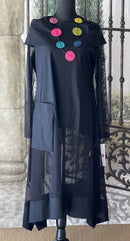 IC Collection Sheer Cowl Neck Tunic/Dress-IC-5638T-DUP