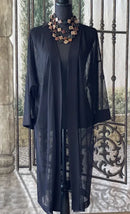 IC Collection Sheer Open Front Jacket-IC-5662J