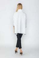 IC Collection White Trim Blouse-IC-5661B