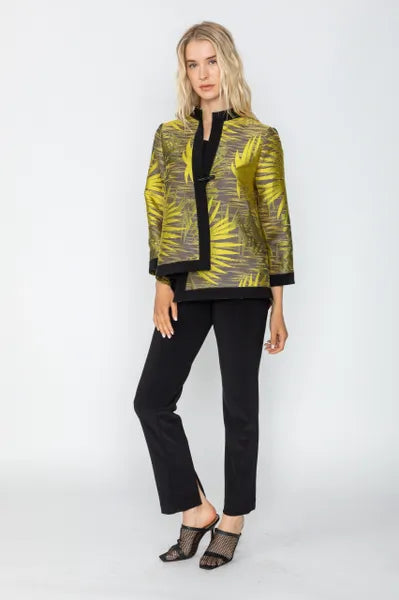 IC Collection Asymmetric Modern Print Jacket-IC-5493J