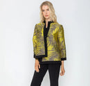 IC Collection Asymmetric Modern Print Jacket-IC-5493J