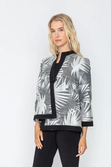 IC Collection Asymmetric Modern Print Jacket | Unique Apparel USA