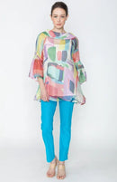 IC Collection Sheer Abstract Tunic-IC-5656T-B
