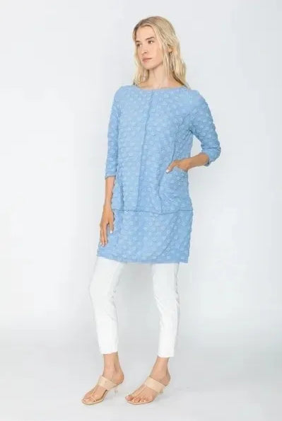 IC Collection Textured Long Tunic | Unique Apparel USA