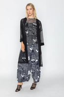 IC Collection Wide Leg Newspaper Print Pant-IC-5690P