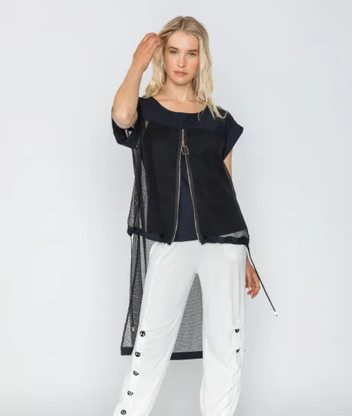 IC Collection Caped Mesh Top-IC-5793T