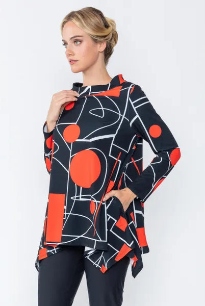 IC Collection Abstract Geo Print Tunic | Unique Apparel USA
