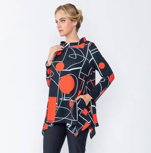IC Collection Abstract Geo Print Tunic-IC-4919T