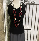 IC Collection Reversable V-Neck Top-IC-1932T